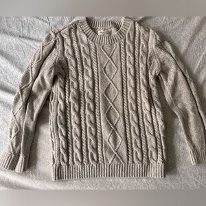 Boys Cable Knit Crewneck Sweater - Oatmeal Carters Little Planet